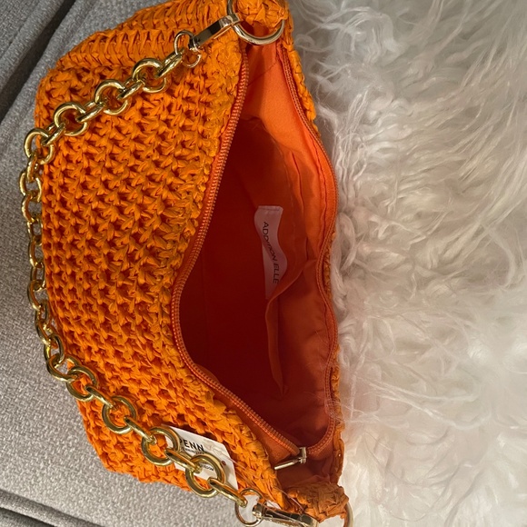 Orange Straw Shoulder Bag - Picture 5 of 5